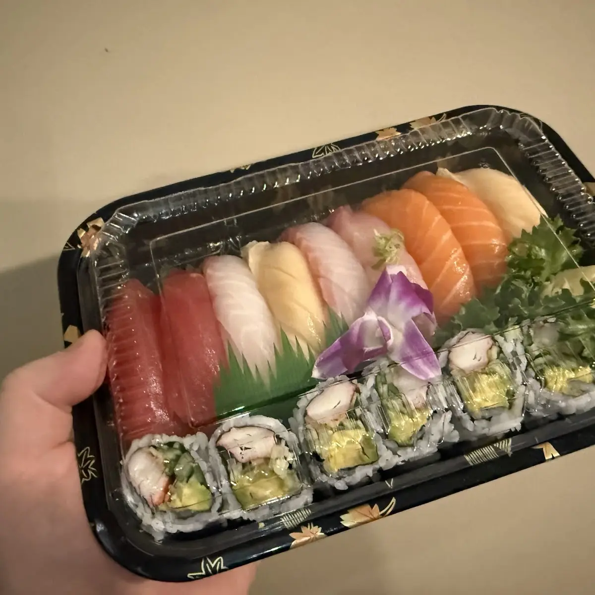 Salmon Sashimi and Tuna Avocado Roll