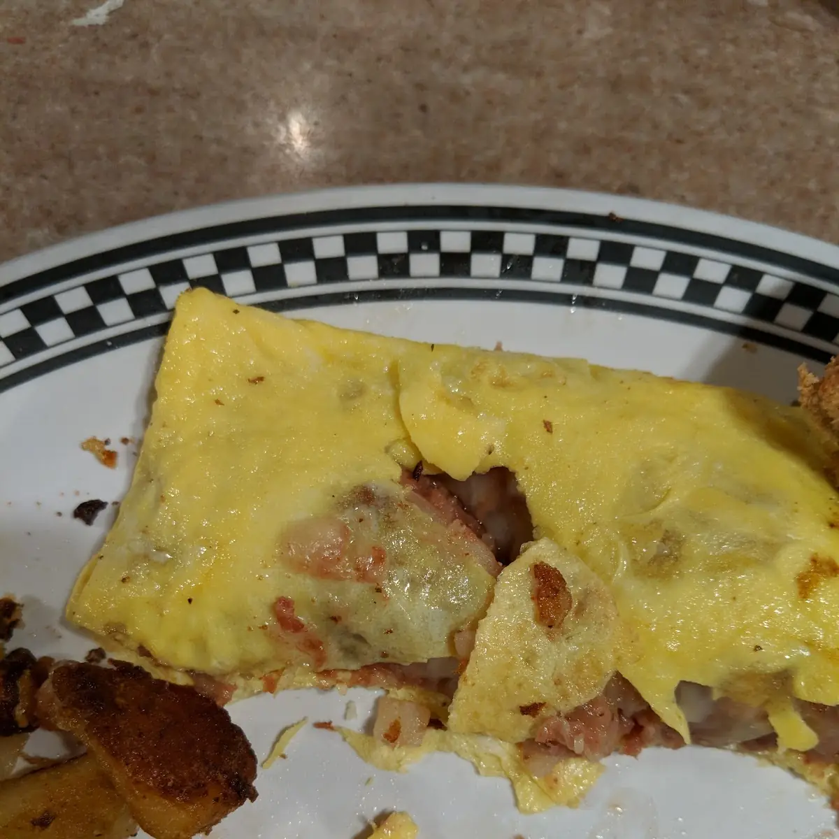 Hash and Cheese Omelette