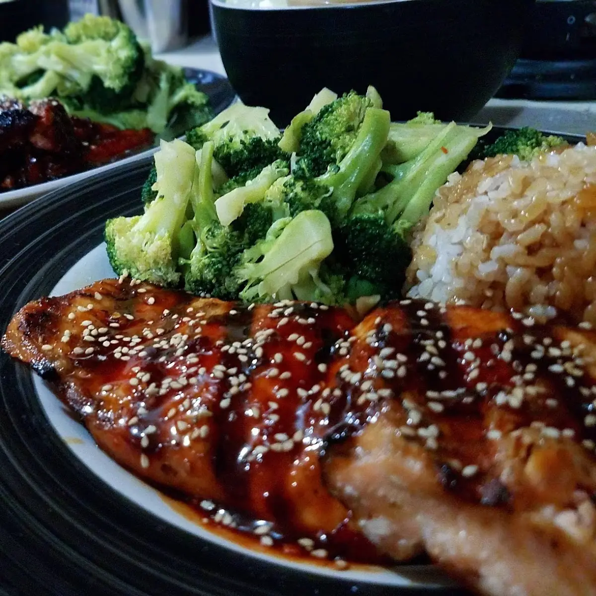 Teriyaki Salmon I Added Some Sesame Seeds