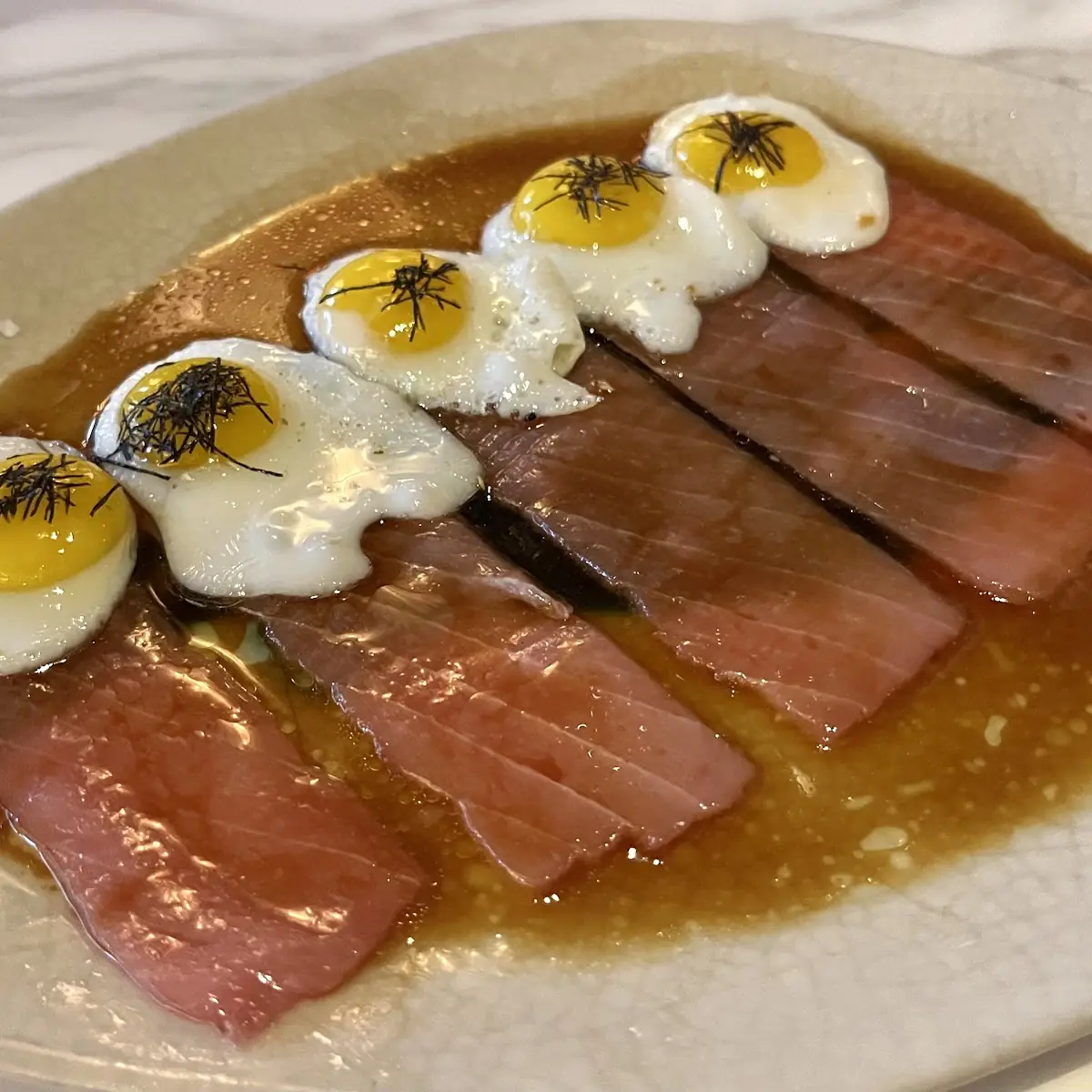 Blue Fin Tuna with Quail Egg