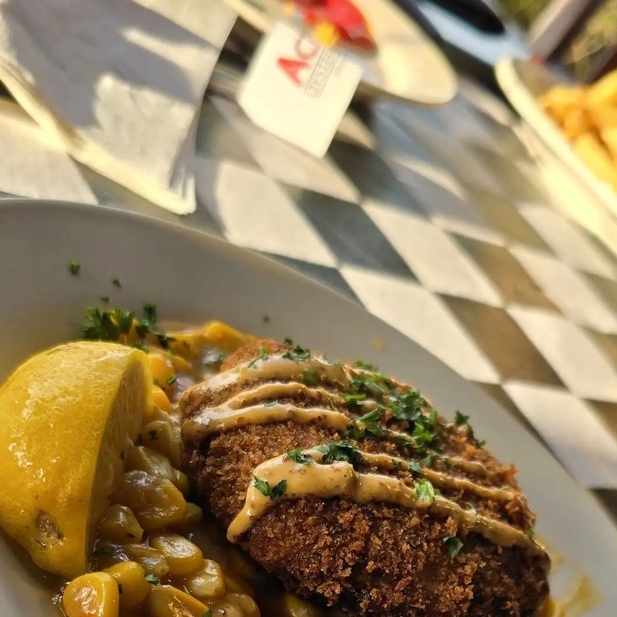 Crab Cake with Corn Maque Choux