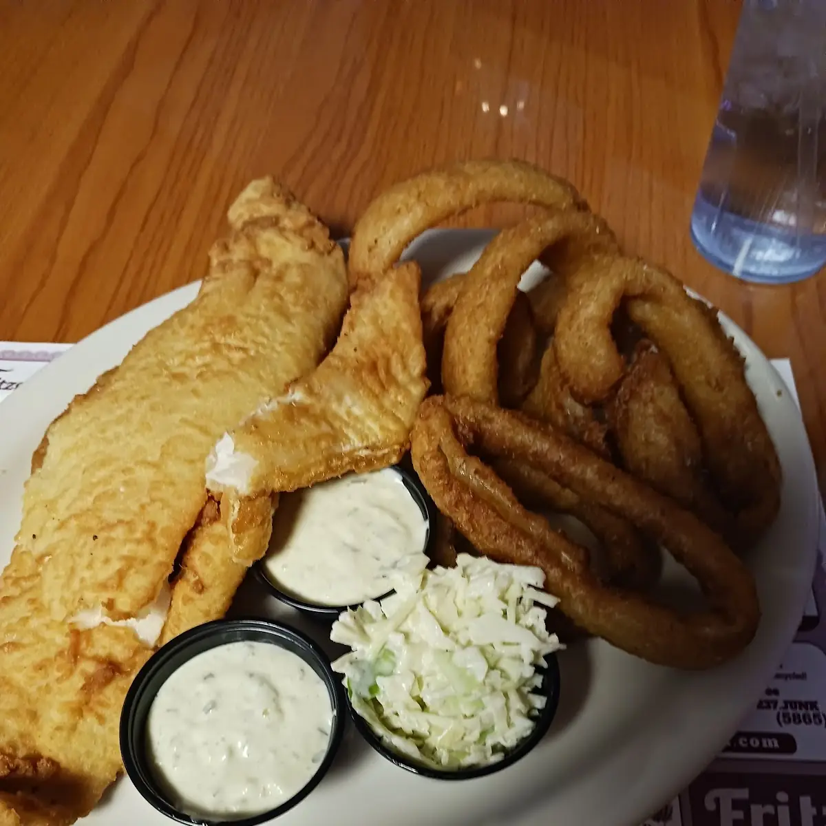 Fish and Chips with Onion Rings as a Sub