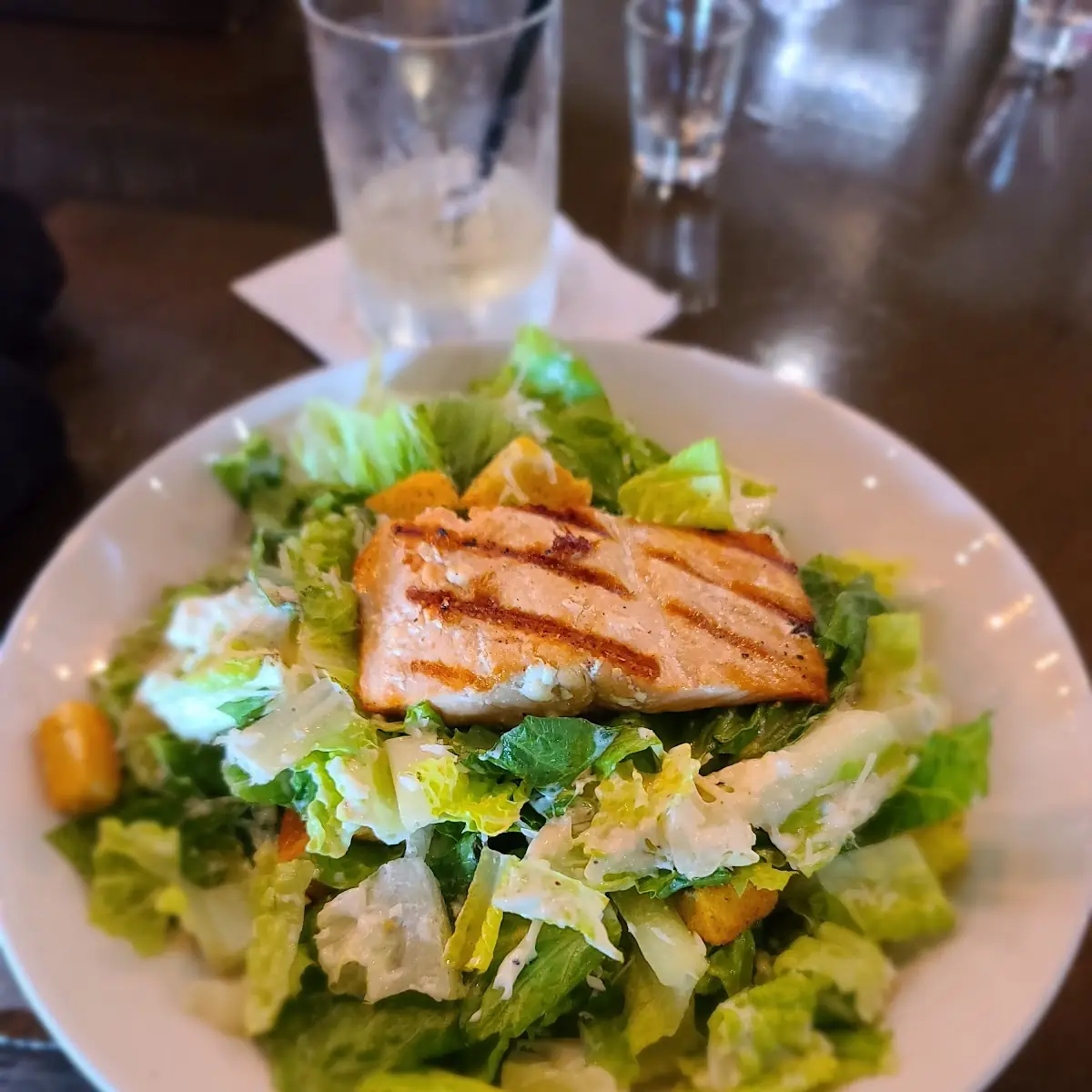 Ceasar Salad with Grilled Salmon