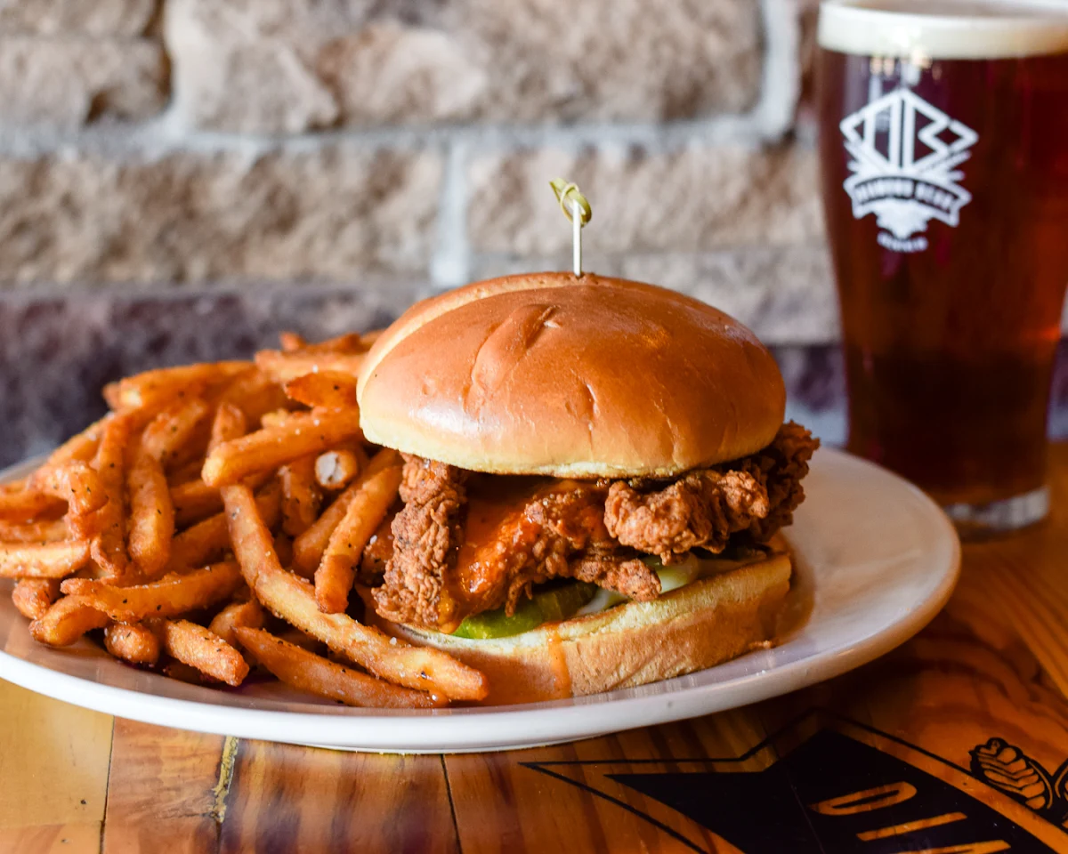 Fried Chicken Sandwich with Fries