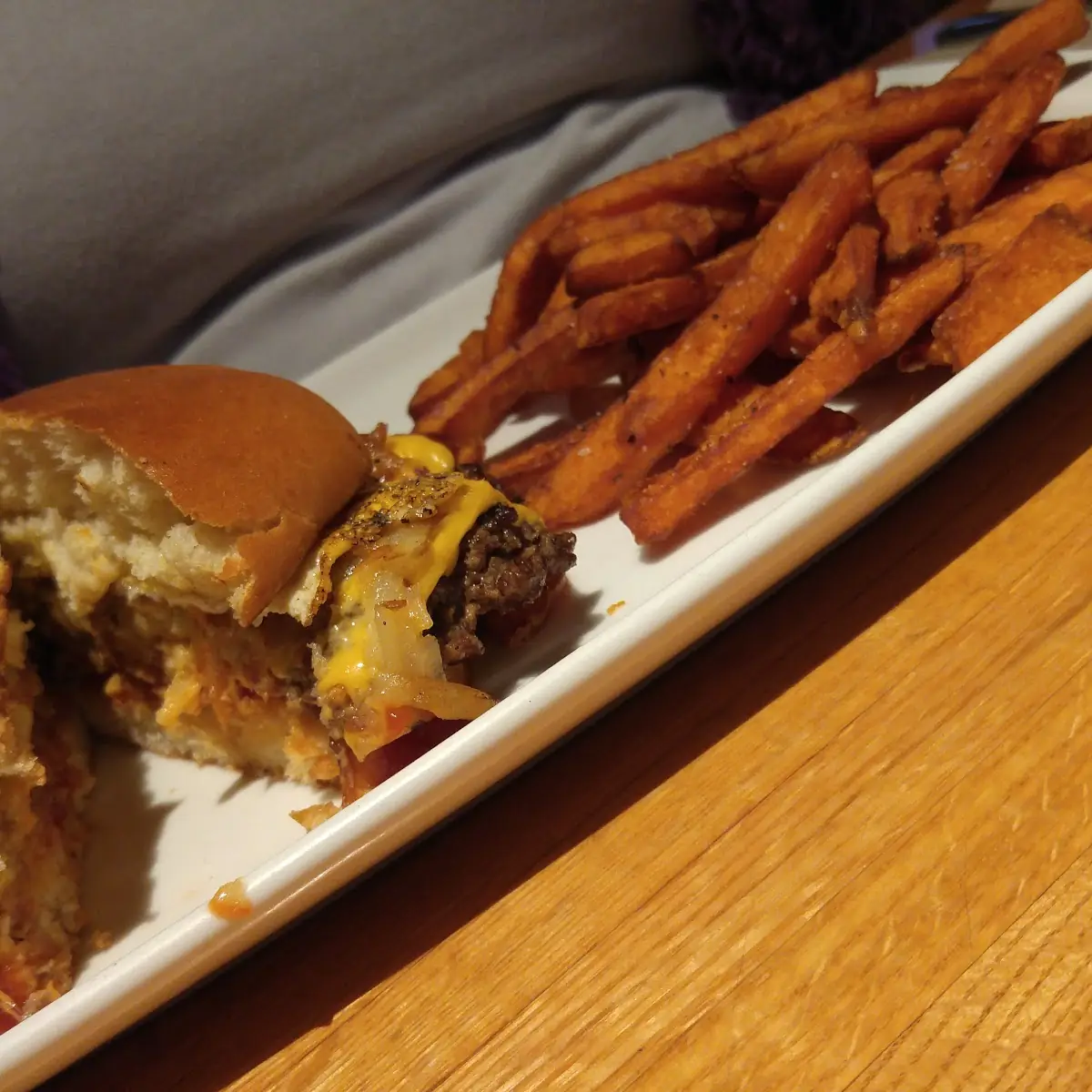 Brunch Burger with Sweet Potato Fries