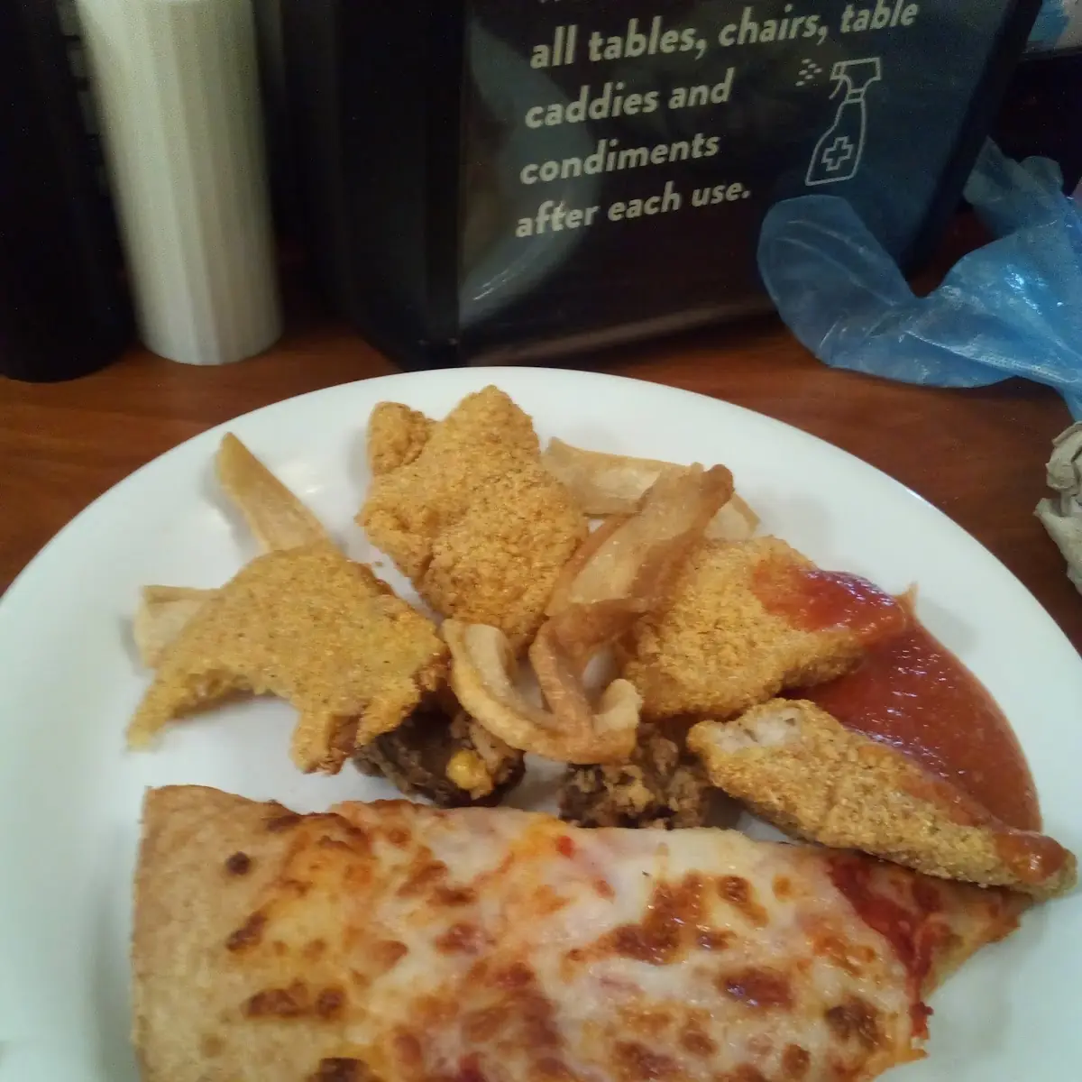 Pizza Fried Catfish Fried Salt Pork