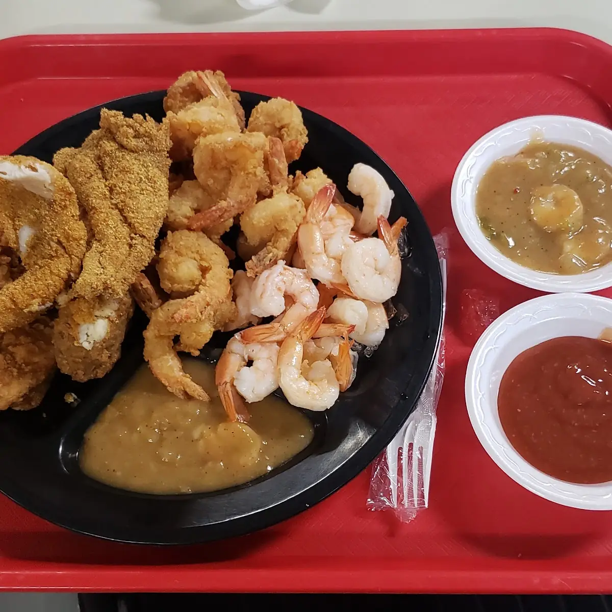 Catfish Chicken Shrimp Meal