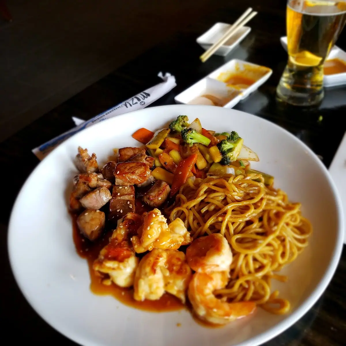 Lo Mein with Shrimp Fried Rice
