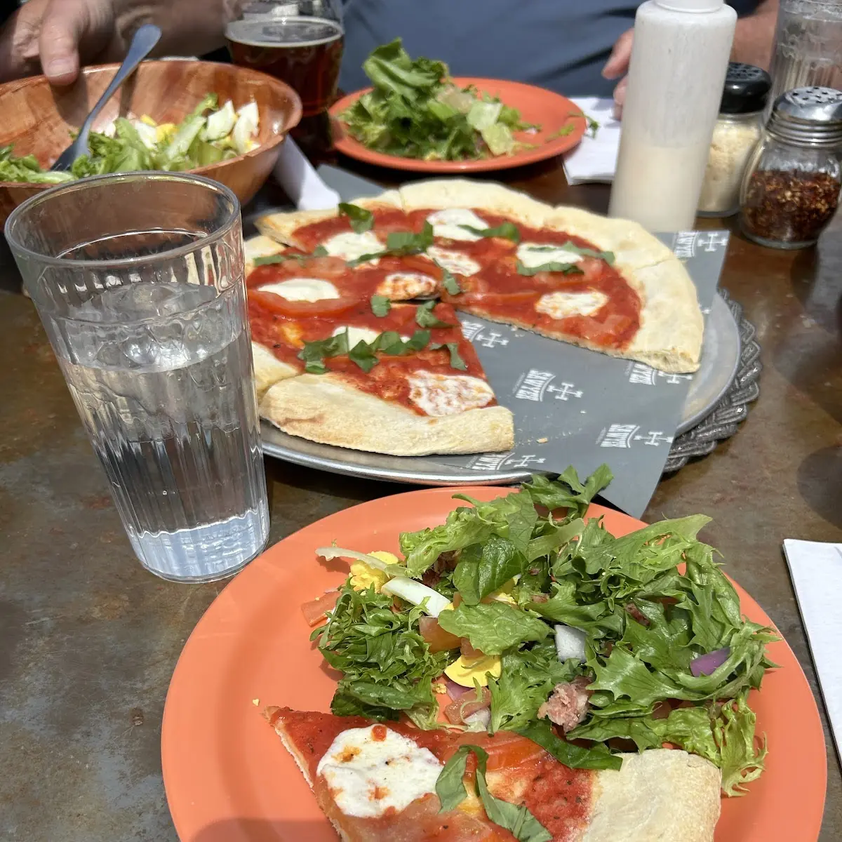 Chef Salad and Margherita Pizza