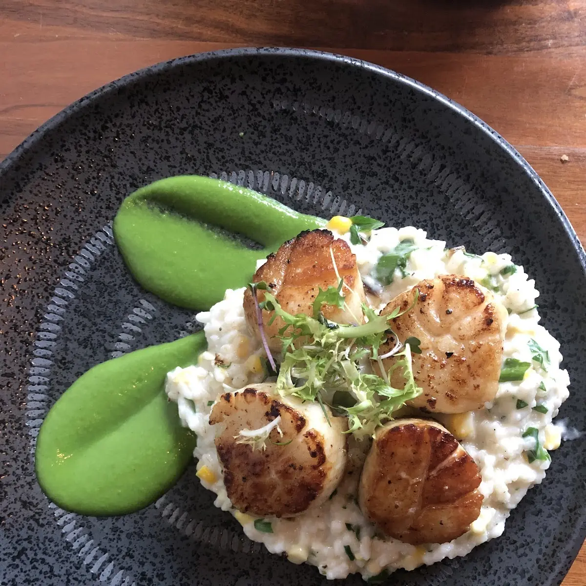 Grilled Scallops Shrimp & Grits