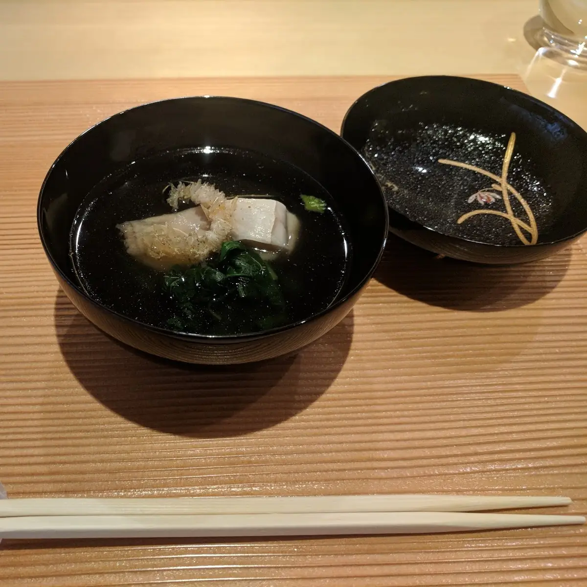 Clear Soup with Fish Garnish