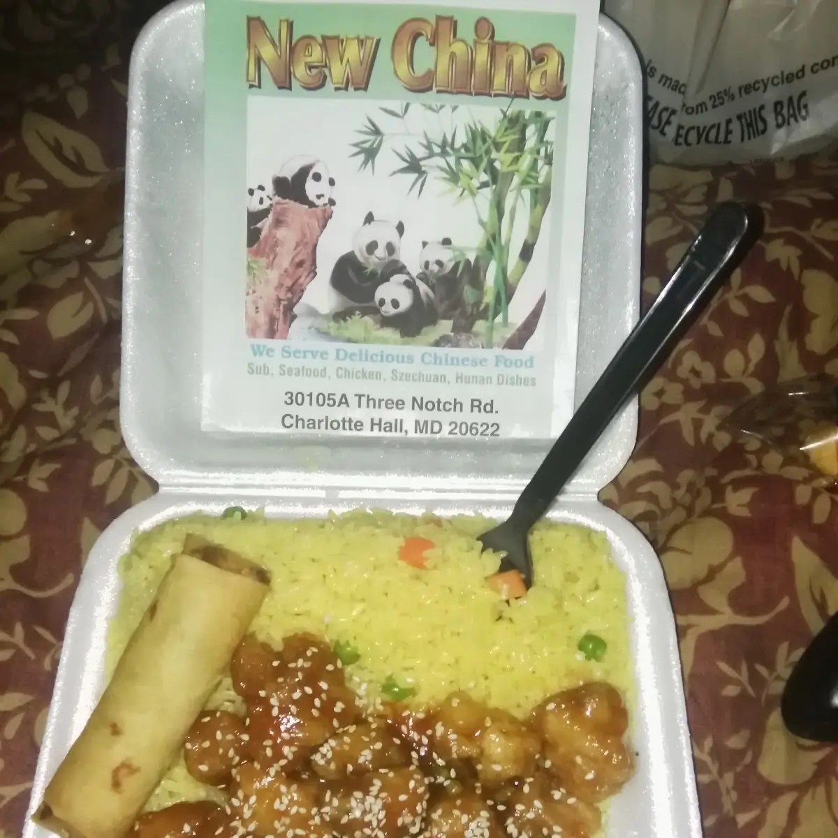 Sesame Chicken with Fried Rice