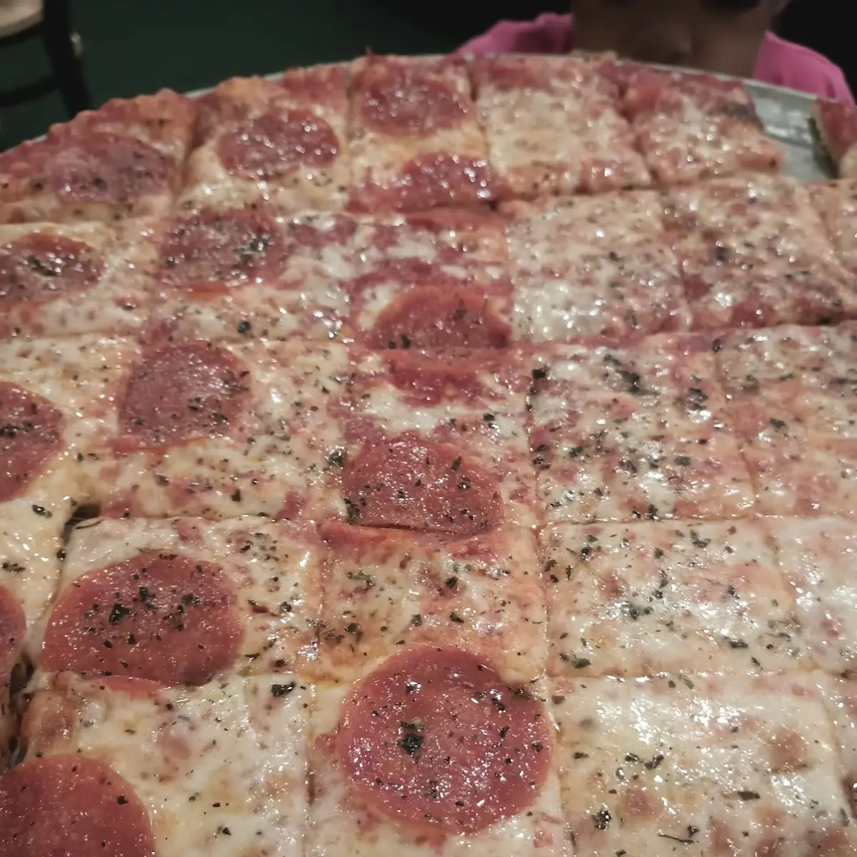 Half Pepperoni Half Cheese Pizza