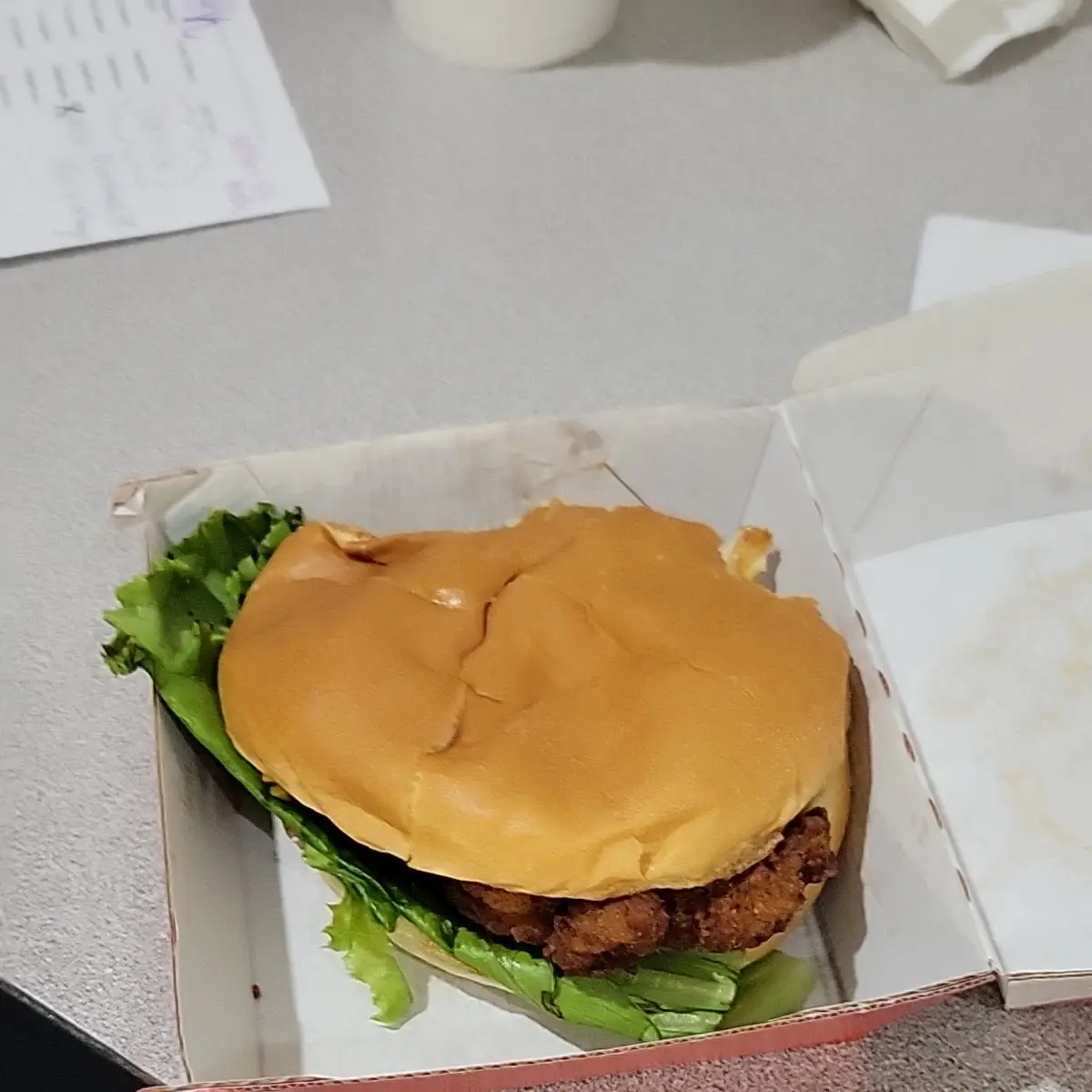Gross Chicken Sandwich