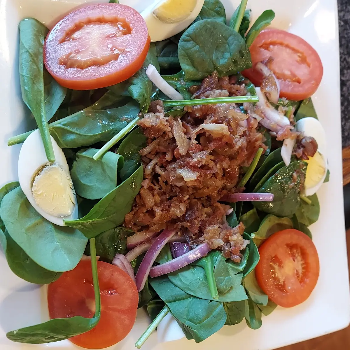 Wilted Spinach Salad