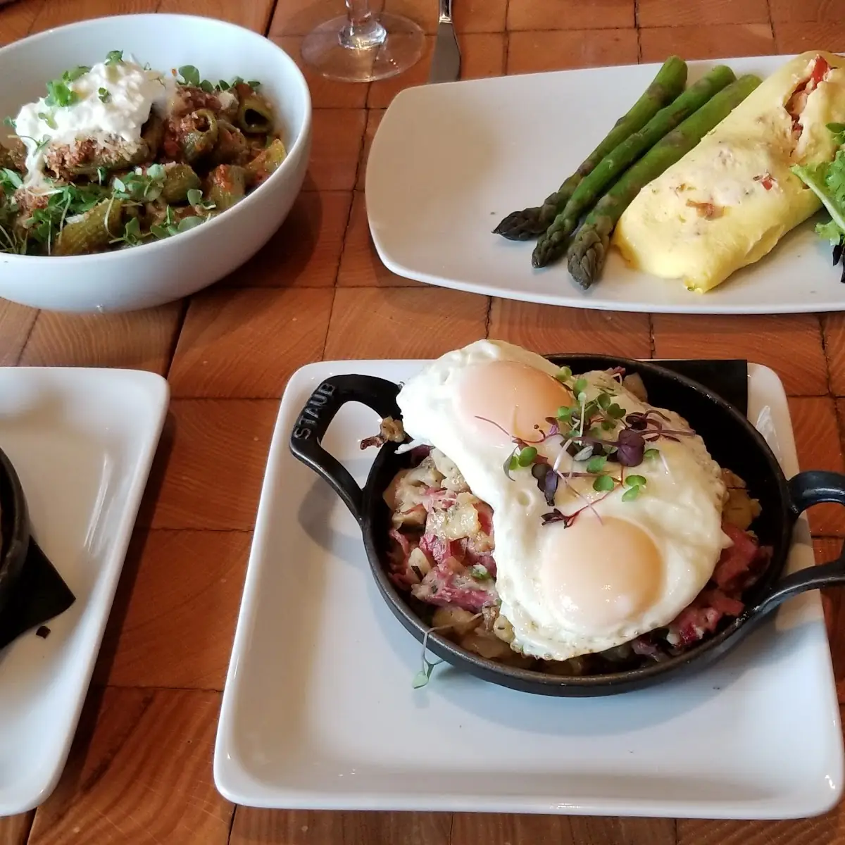 Pasta Bolognese Lobster Omelette Corned Beef Hash
