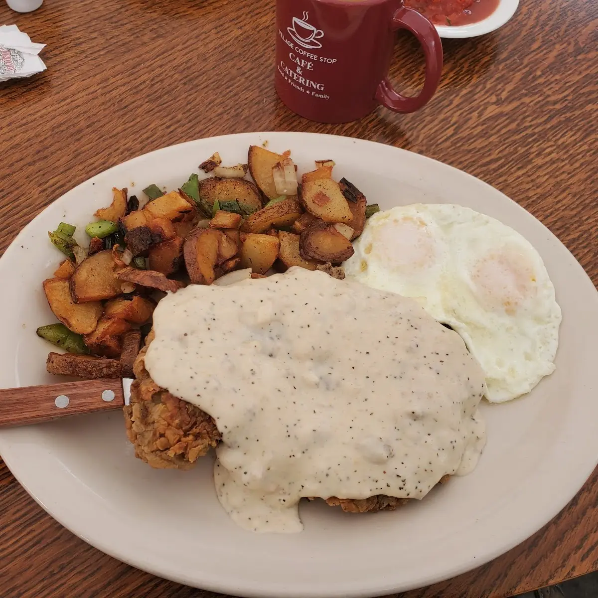 Chicken Fried Steak and Eggs