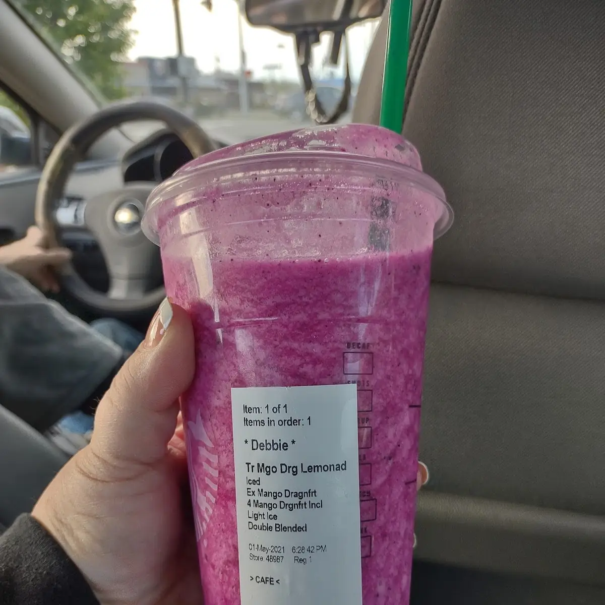 Mango Dragon Fruit Refresher Blended