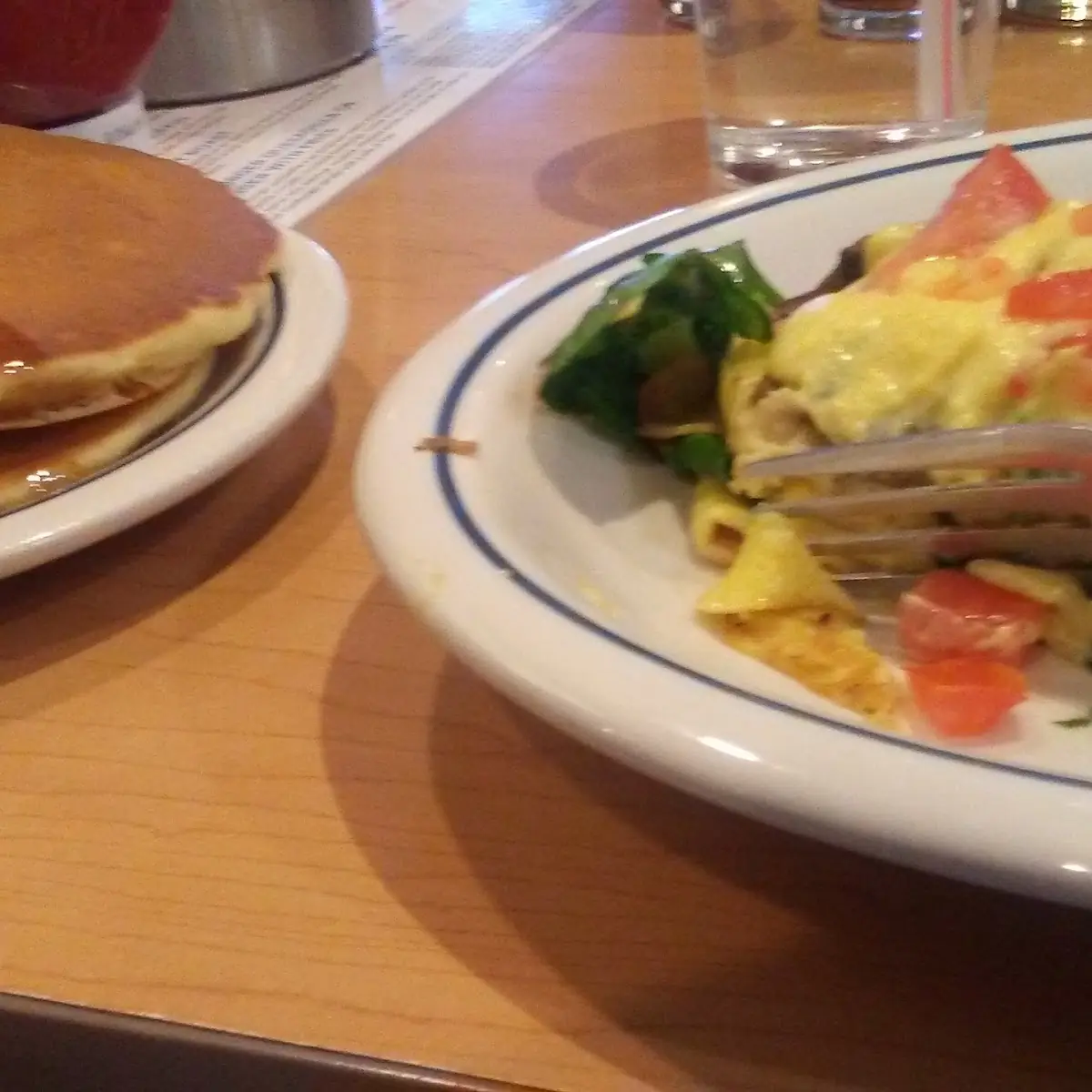Omelet and Buttermilk Pancakes