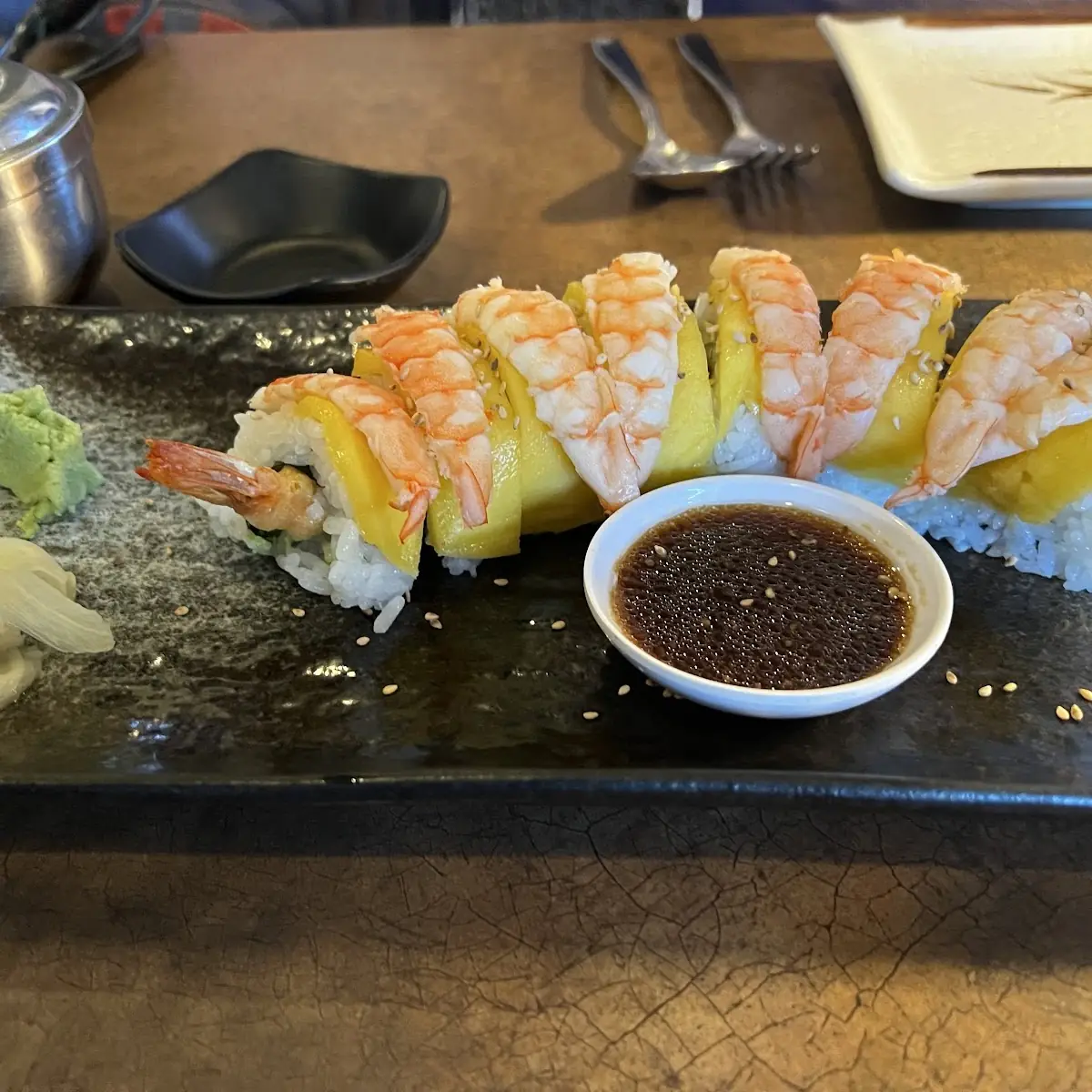 Mango Avocado Shrimp Tempura Roll