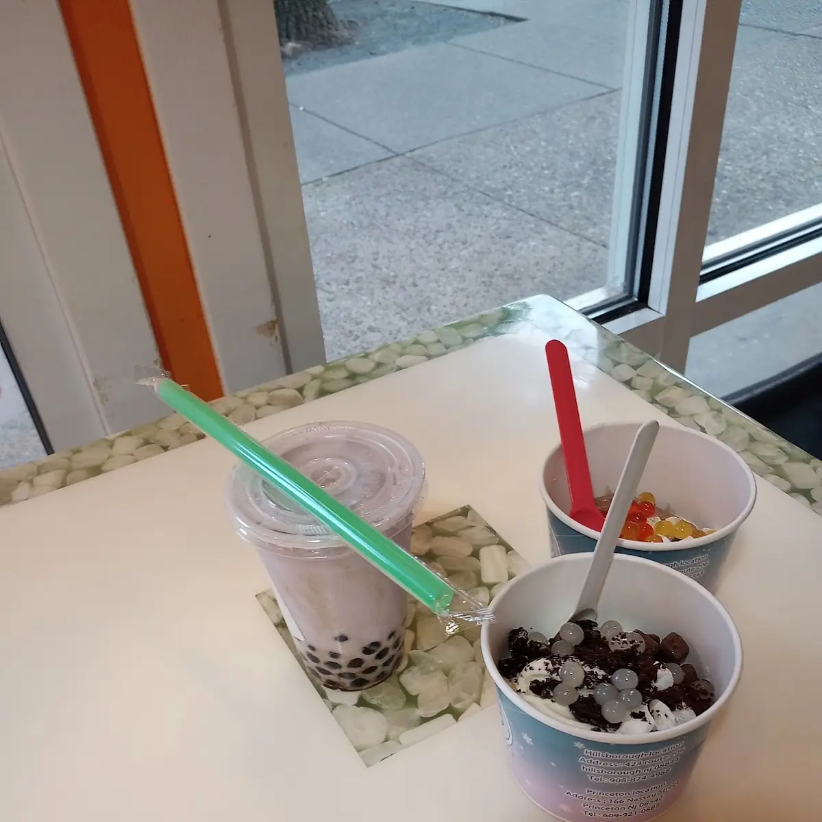 Taro Bubble Tea with Ice Cream