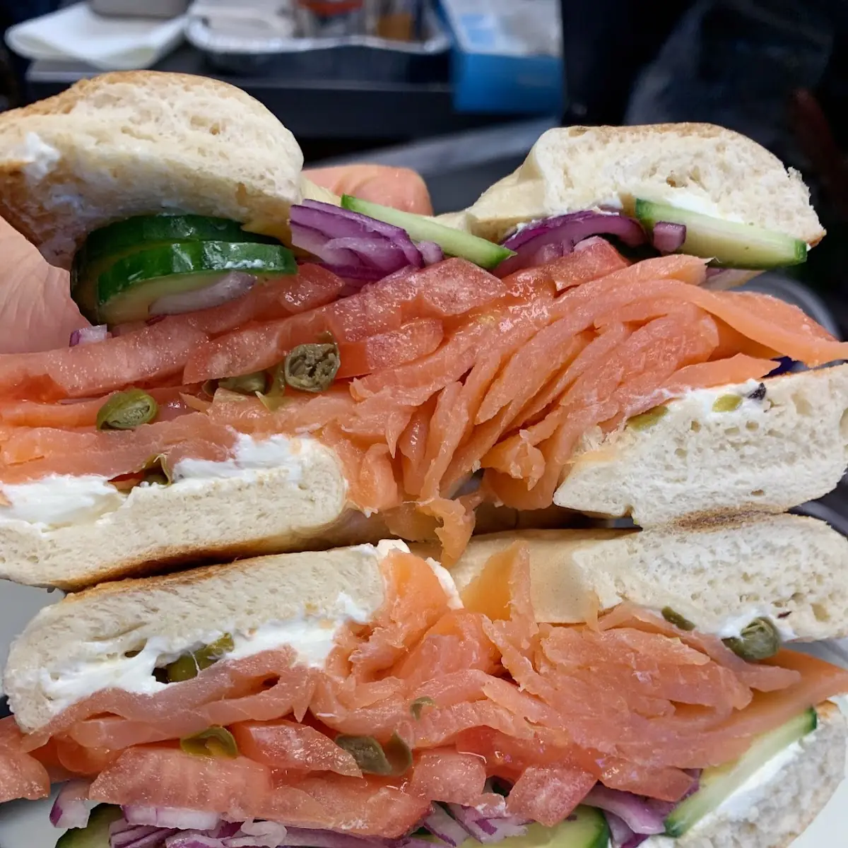 NY Bagel with Veggie Cream Cheese
