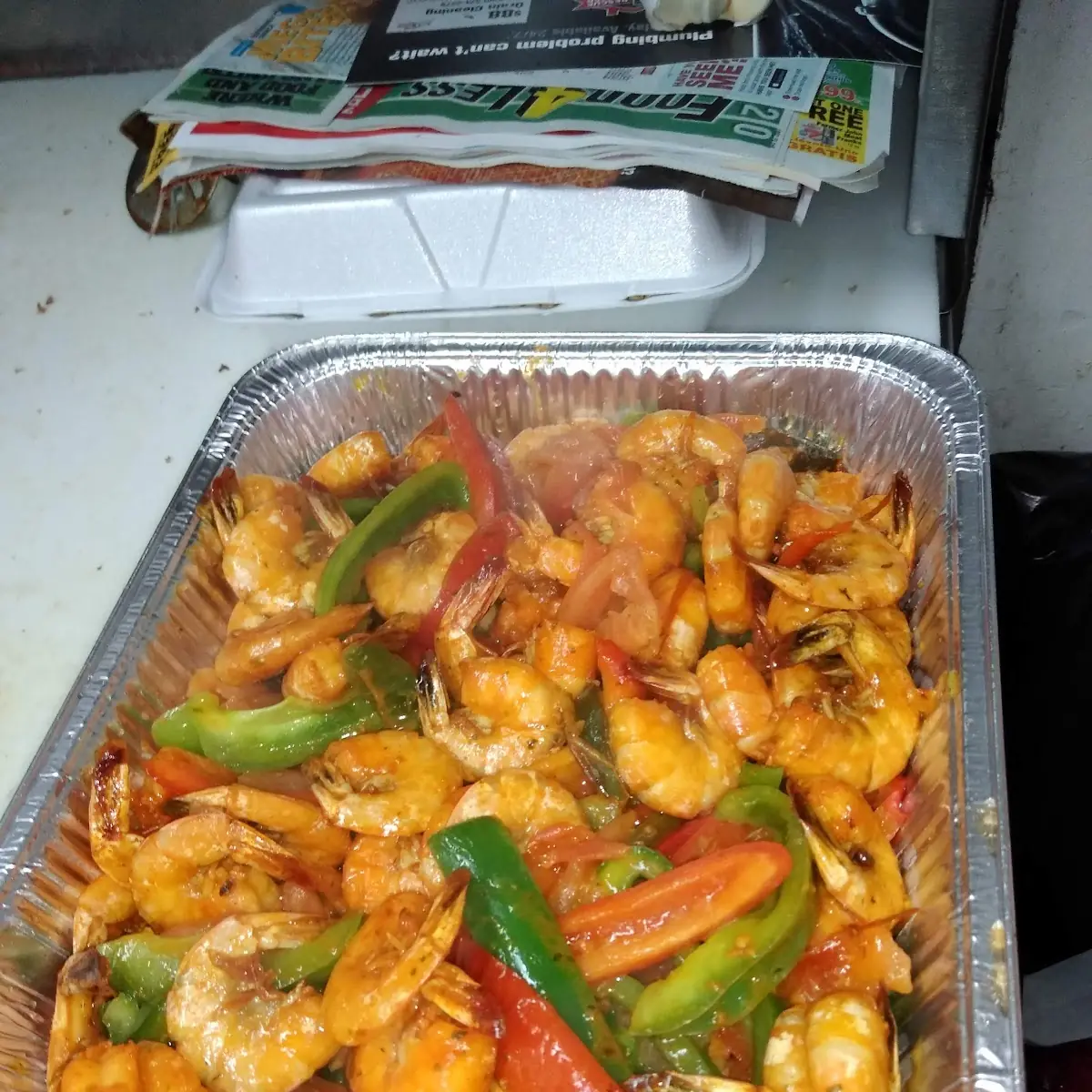 Camarones En Chiles Rajas