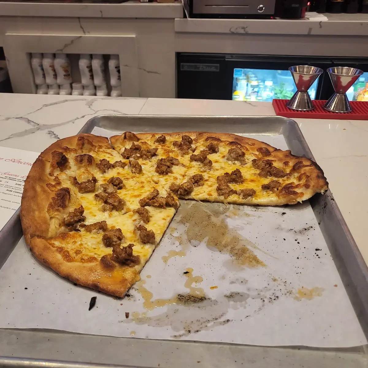 Sausage and Cheese Pizza