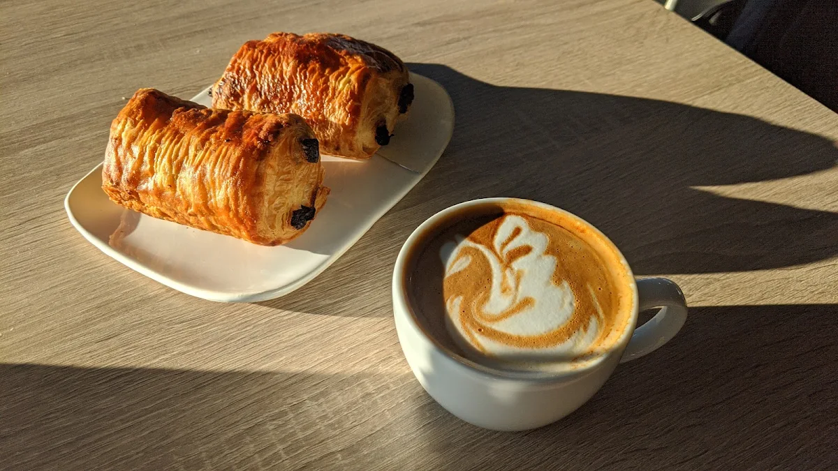 Cappucino and Chocolate Croissant