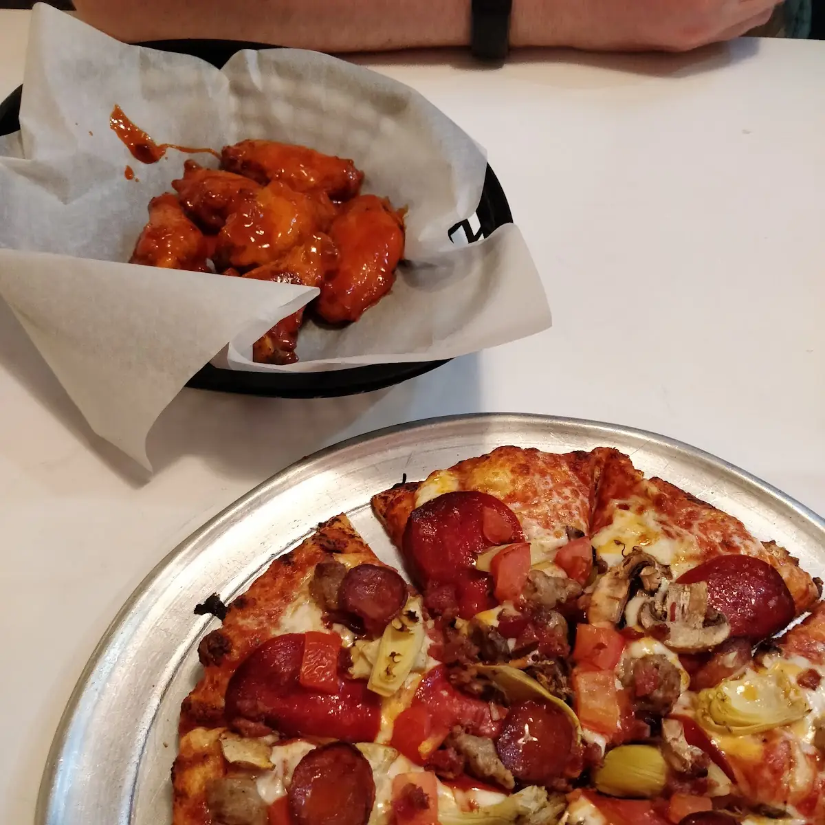 Wombo Combo Pizza Buffalo Wings