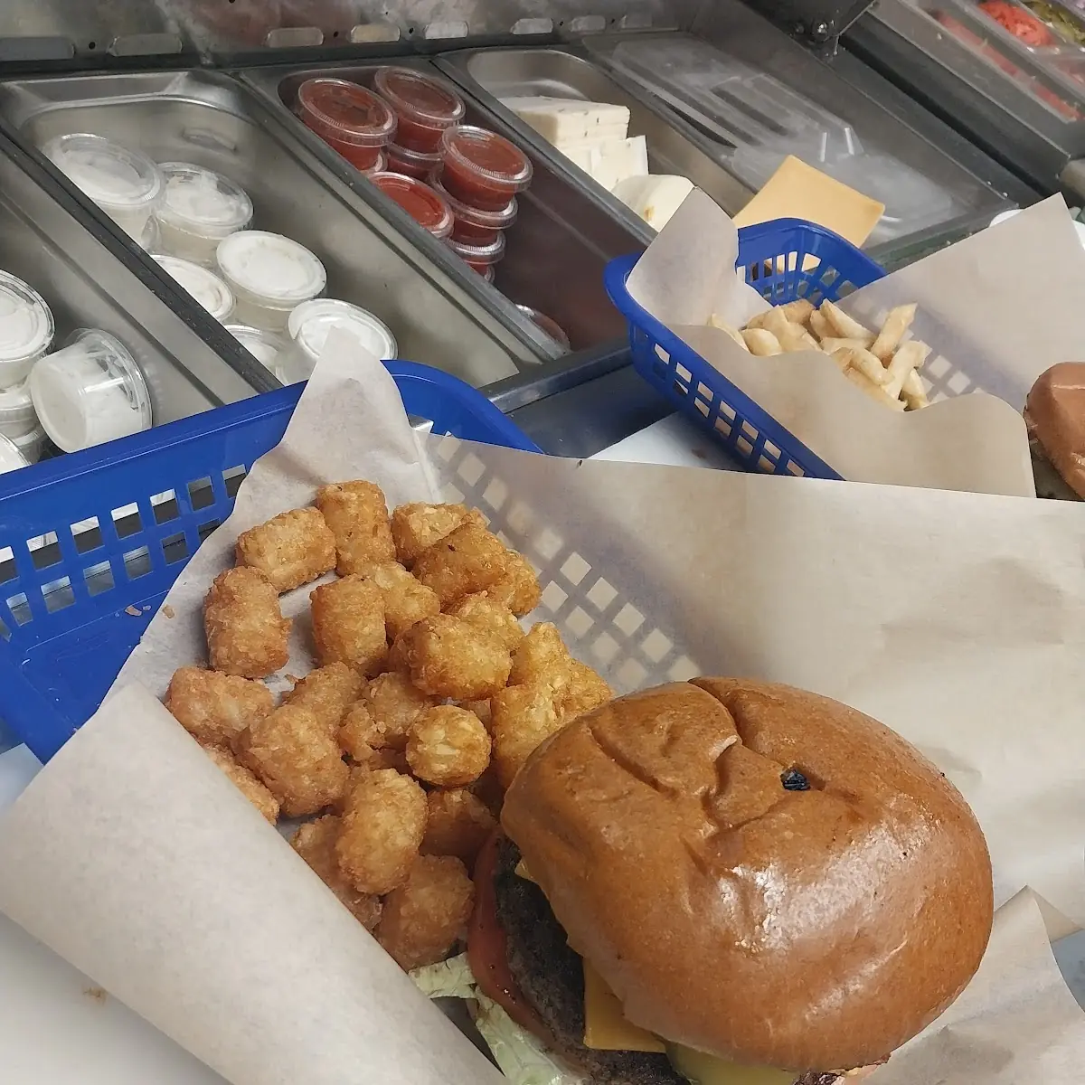 All American Burger and Tots