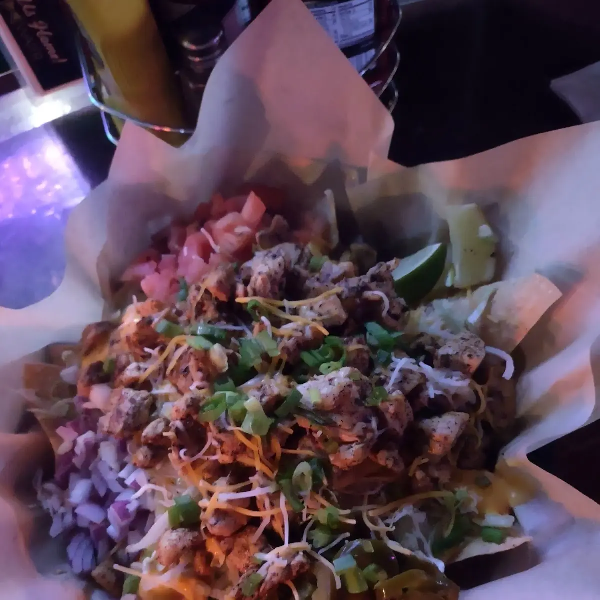 Chicken Nachos in the Dark