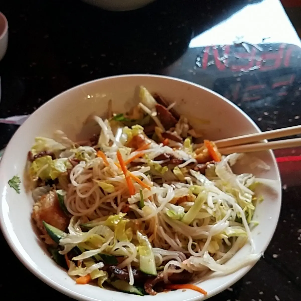 Beef vermicelli noodle bowl