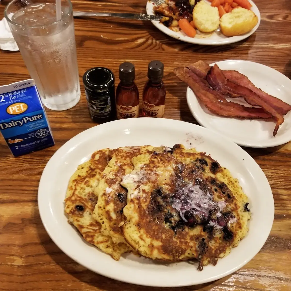 Blueberry Pancakes and Bacon