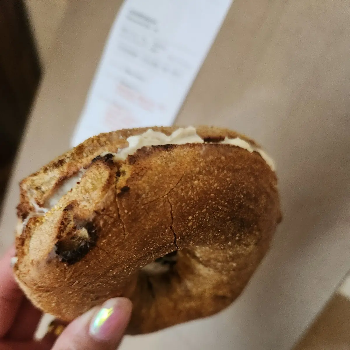 Bagel with Honey Walnut Smear