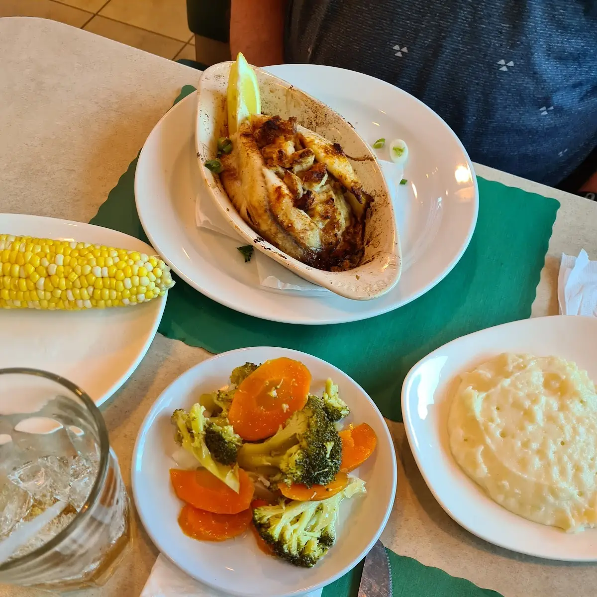 Mixed Vegetables Stuffed Tilapia Mashed Potatoes