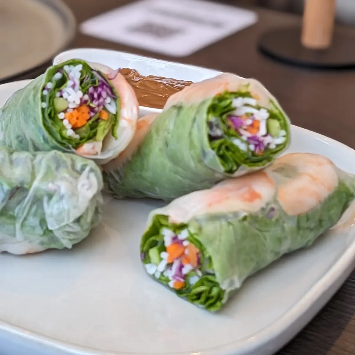 Shrimp Spring Rolls with Peanut Sauce