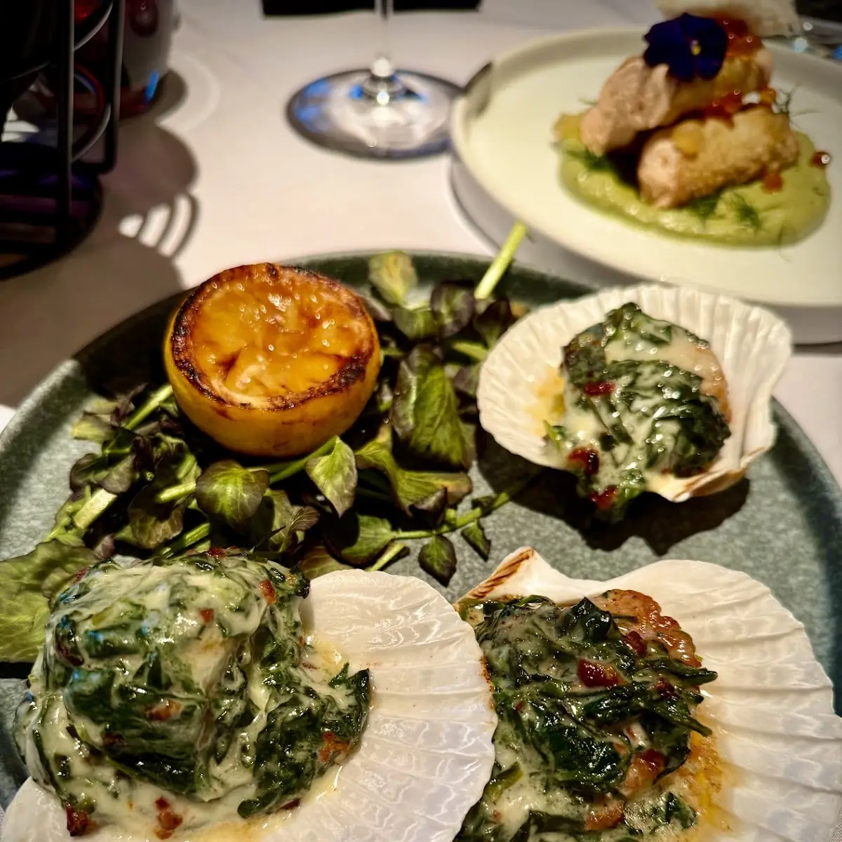 Scallops Rockefeller