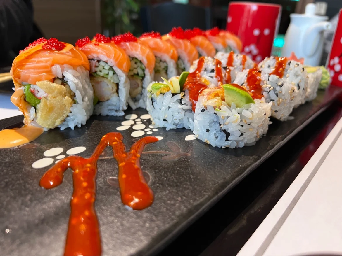 Caterpillar Roll & Torched Rainbow Dragon