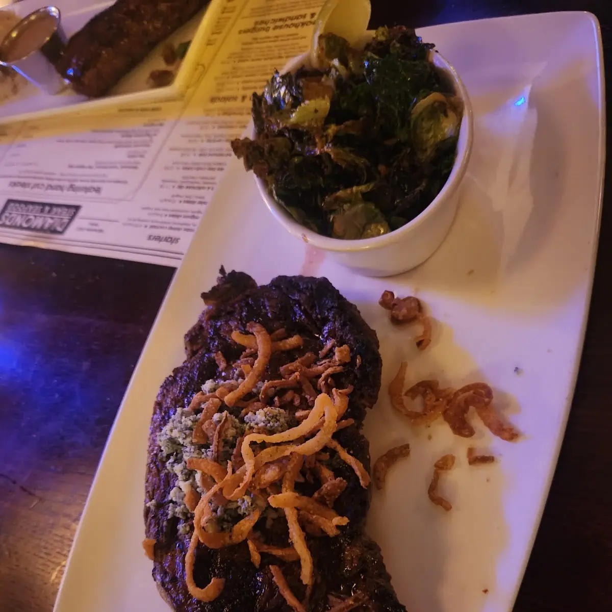 Ribeye with Blue Cheese
