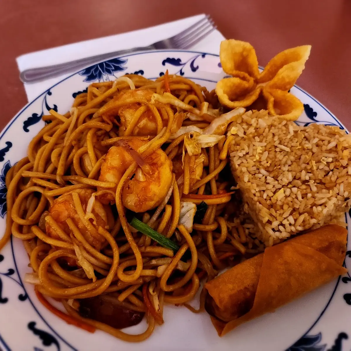 Shrimp Lo Mein Combo Plate