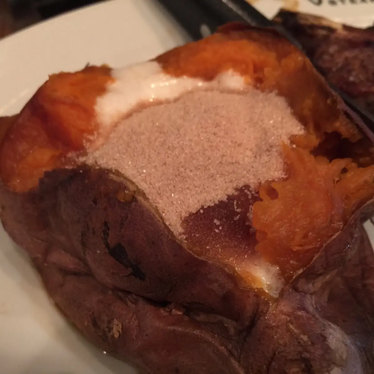 Sweet Potato with Cinnamon Sugar and Butter