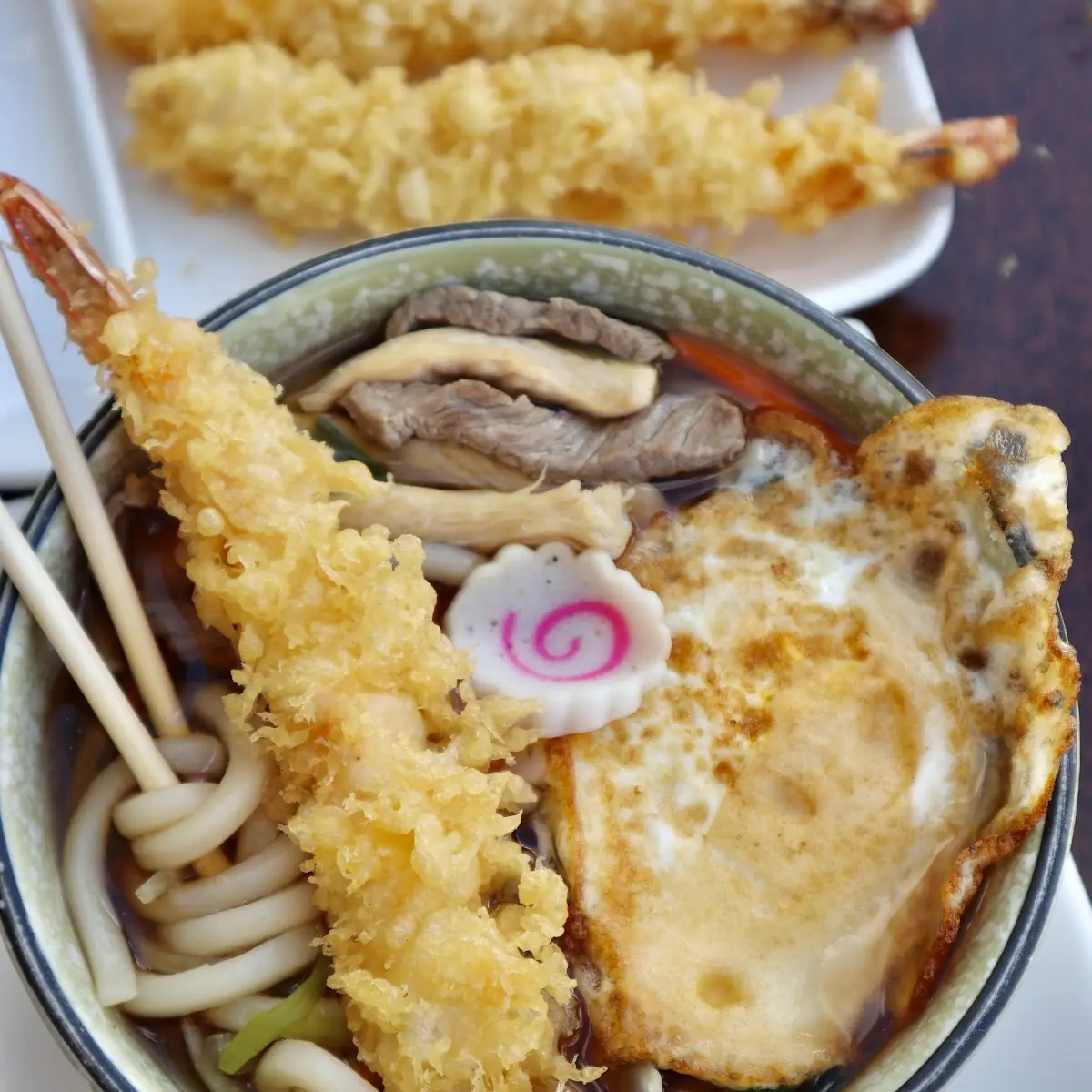 Shrimp Tempura Udon Noodle Soup