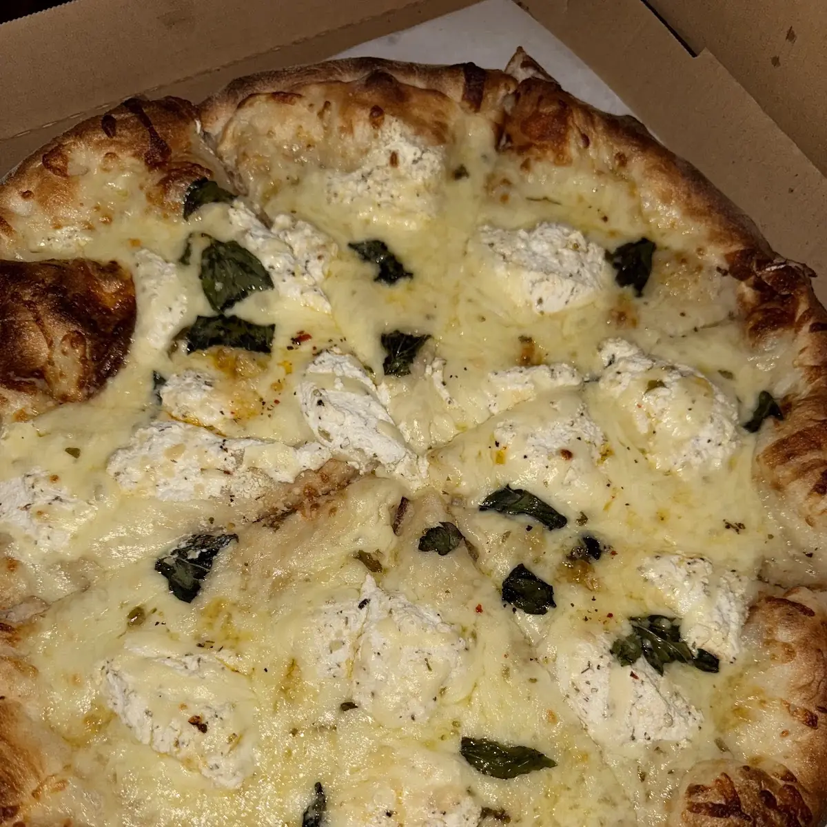 White Pizza in a Box
