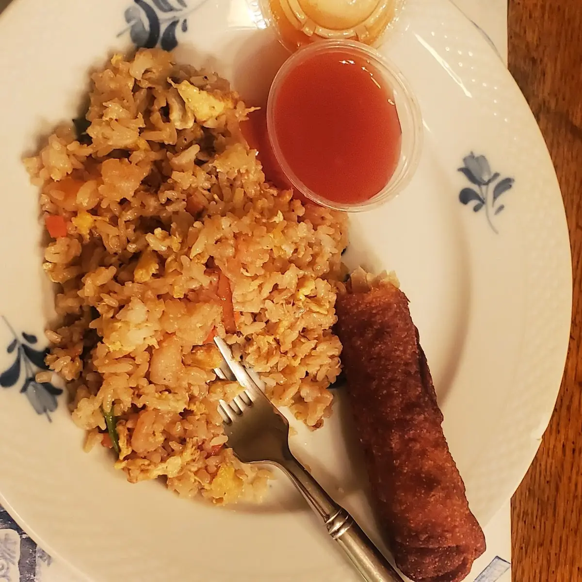 Egg Roll Shrimp Fried Rice