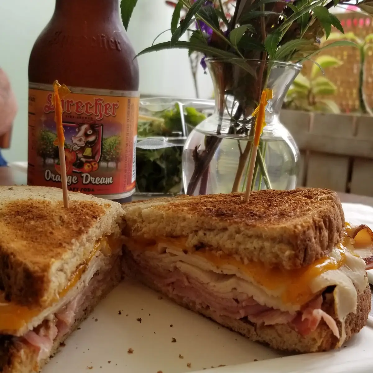 Ham Turkey and Cheddar Sandwich