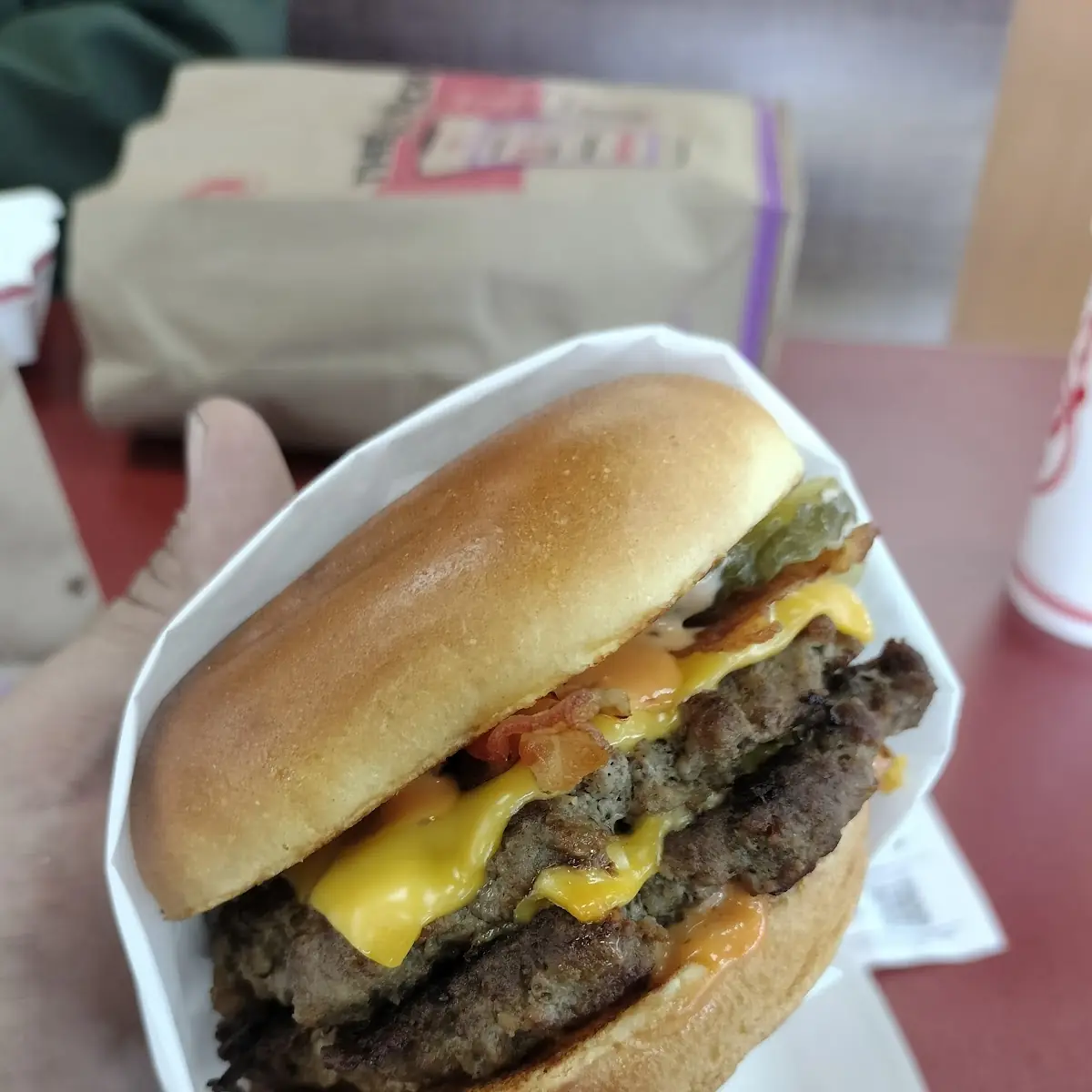 Double Smashed Bacon Cheeseburger
