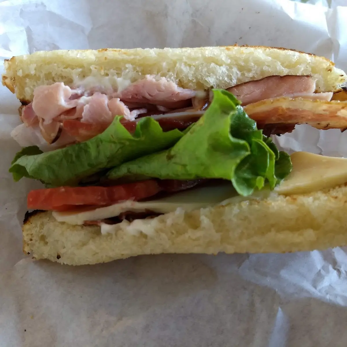 Turkey Ham & Bacon Club Sandwich