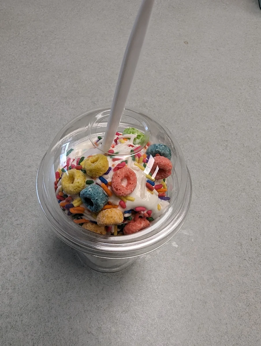 Vanilla Ice Cream with Fruit Loops and Sprinkles