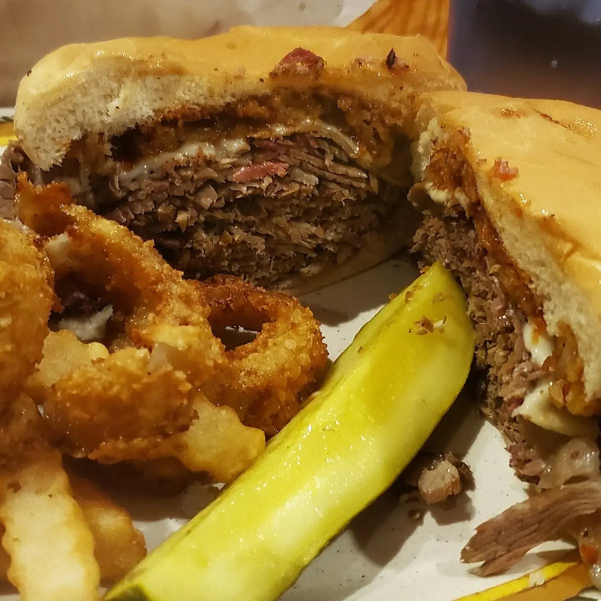 Wagon Wheel Brisket Sandwich